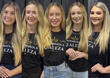 EsporteSC e Guabiruba Zeitung recebem candidatas à realeza da Festa da Integração
