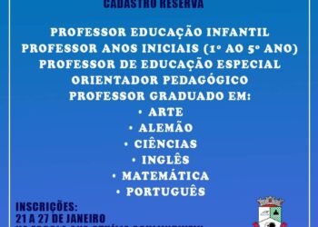 Aberto processo seletivo para professores