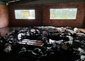 Incêndio em depósito de tinturaria mobiliza Corpo de Bombeiros na Pomerânia 