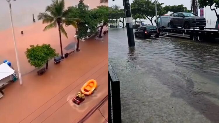 Balneário Camboriú decreta estado de emergência devido às fortes chuvas que caem na região