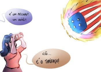 Charge: “Lá vem ele!”