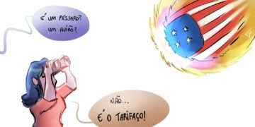 Charge: “Lá vem ele!”