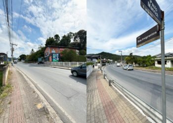 Moradores reivindicam instalação de faixa de pedestres na Rua dos Imigrantes, em Guabiruba