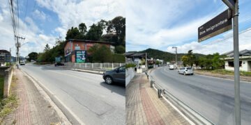 Moradores reivindicam instalação de faixa de pedestres na Rua dos Imigrantes, em Guabiruba