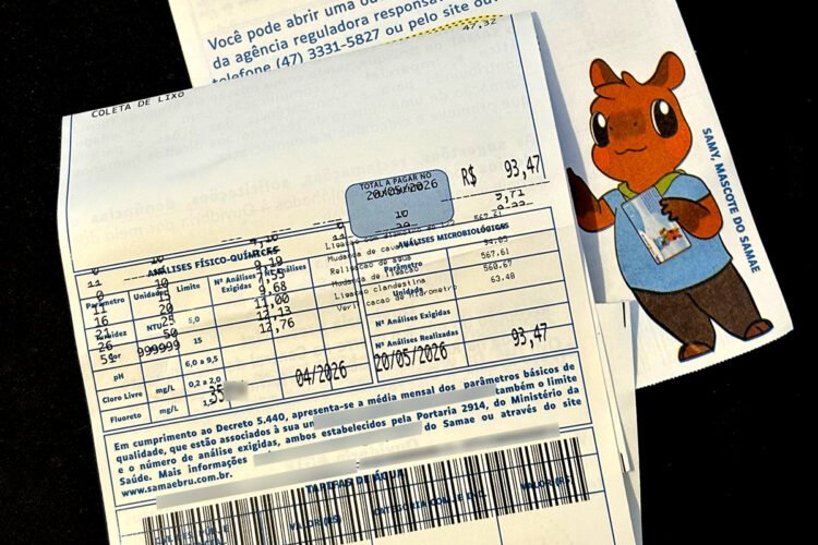 Brusque terá reajuste de 3,36% na água. Valor é 3,9 vezes menor que em Guabiruba