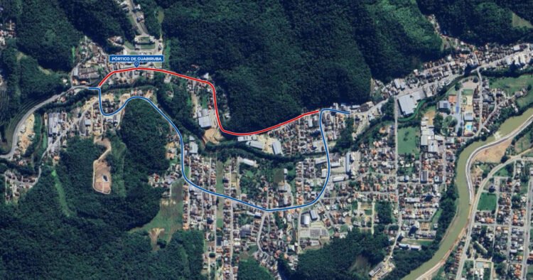 Trânsito entre Guabiruba e Brusque terá alterações para obras de pavimentação