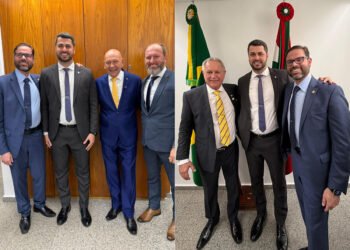 Presidente da Câmara de Guabiruba acompanha posse de Hermes Klann no Senado