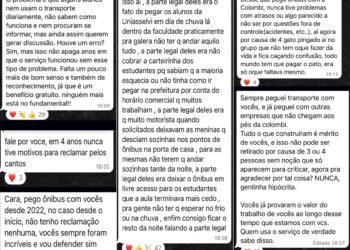 Transporte universitário: Prefeitura valida enquetes por WhatsApp e estudantes saem em defesa da empresa